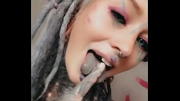 A wink while playing with my split tongue gotta keep it fun—who else loves unique body mods #splittonge