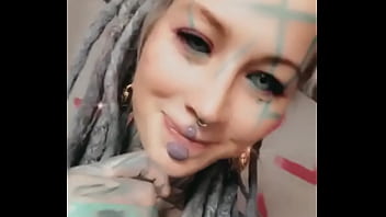 A wink while playing with my split tongue gotta keep it fun—who else loves unique body mods #splittonge