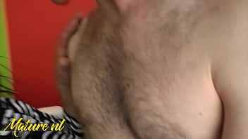 Nerdy boy gives redhead granny a good pussy pounding