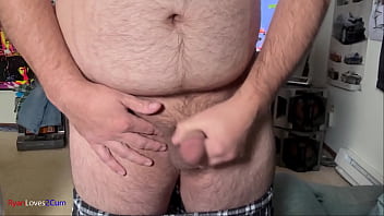 Playing with my dick then cumming