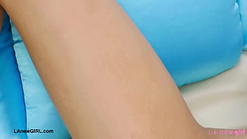 Radiant blonde beauty naked close up