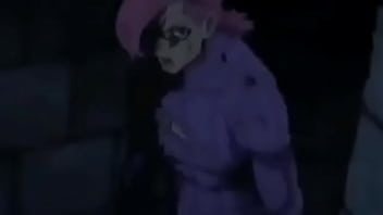 Novinho do cabelo roxo com franceiis