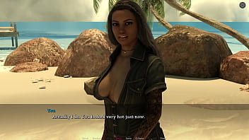 Step sisterly lust #39 busty latina milf pissing on the beach completely nude