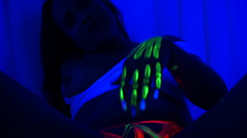 Redhead has fun playing solo