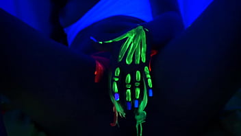 Redhead has fun playing solo