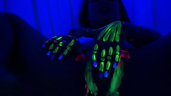 Redhead has fun playing solo