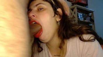 Petite slut in rough facefuck and creamy anal farting show