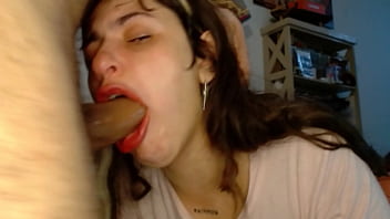 Petite slut in rough facefuck and creamy anal farting show