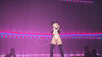 Kancolle ship bismarck shaking her ass to the audience