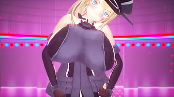 Kancolle Ship Bismarck Shaking Her Ass To The Audience thumbnail