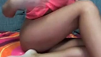 Sweet blonde teen massage pussy on webcam