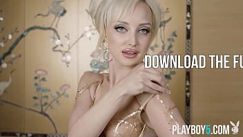 Blonde playboy model from texas shows off her tight nude body