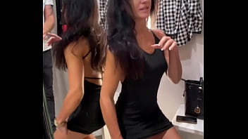Public flashing and quick fuck in dressing room