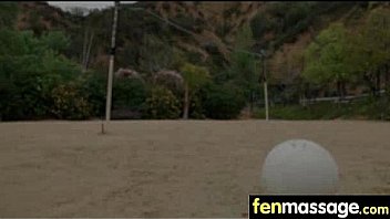 Massage girl sucks the tip for a tip 14