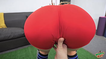 Beautiful young babe working out round ass perky tits puffy cameltoe and a surprise at the end