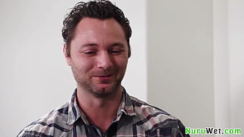 See this lovely massage girl making her client very happy and give him a relaxing nuru massage