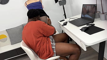 Momo tears nerdy babe iris pantyhose open and pulls panties aside and creampies her white pussy