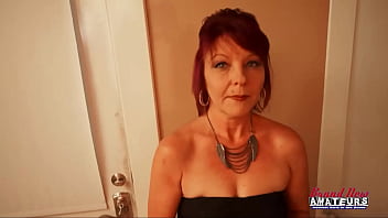 Petite mature redhead cathrine sucks a big cock and gets her mouth jizzed