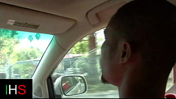 Black guy with huge cock fucks a very horny brunette milf