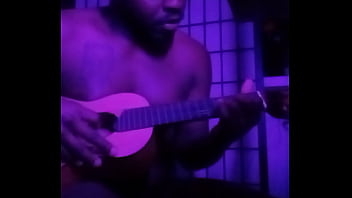 Purple lights while naked 5