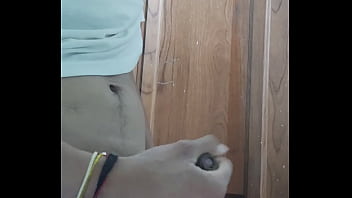 Young guy takes out his cock and masturbate it richly