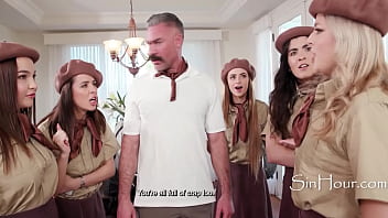 6 tight virgins vs one monster cock