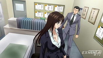 Mi compañera de trabajo madura se pone cachonda follando en el trabajo hentai subtitulado