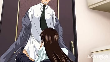 Mi compañera de trabajo madura se pone cachonda follando en el trabajo hentai subtitulado