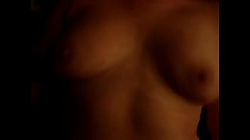 Tits jiggle on a white trash slut