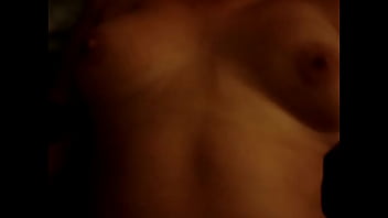 Tits jiggle on a white trash slut