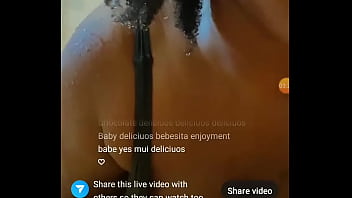 Female cleaning herself