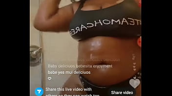 Female cleaning herself