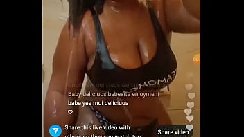 Female cleaning herself