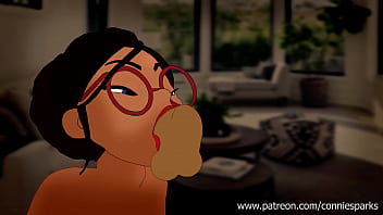 Deepthroating girl animated