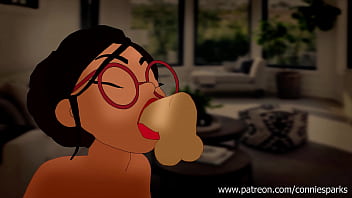 Deepthroating girl animated