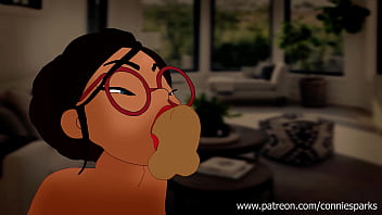 Deepthroating girl animated