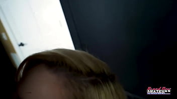 Blonde hottie keyton gives a blowjob to a hard cock and gets a warm facial