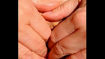 Hotwife stimulates and fingers then opens her pussy