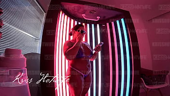 Fazendo marca de bronzeado making a tan mark