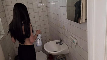 Fucking the employee of the service the bathroom and sneaky Fucking the employee of the service the bathroom and sneaky