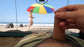 Almost caught having risky sex with a stranger on the beach Almost caught having risky sex with a stranger on the beach