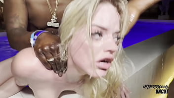 Euro slut sage pillar nailed by 2 massive bbc cocksmiths