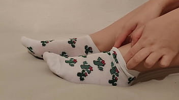 Showing off new cute socks