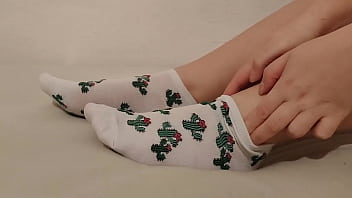 Showing off new cute socks