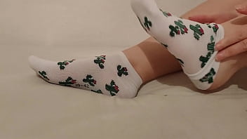 Showing off new cute socks