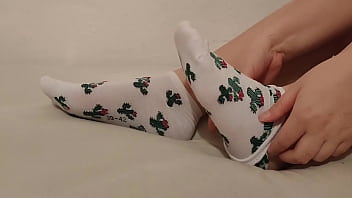 Showing off new cute socks