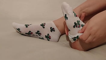 Showing off new cute socks