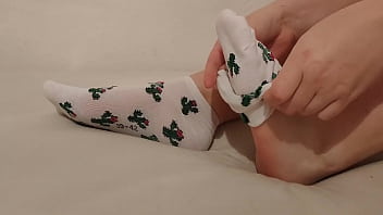 Showing off new cute socks