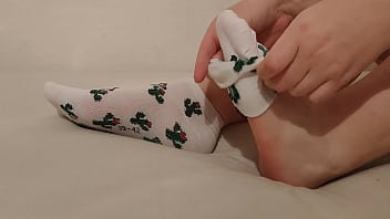 Showing off new cute socks