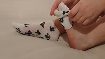 Showing off new cute socks